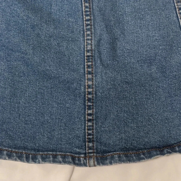 BDG A-line Button Front Mini Skirt Color Blue Size 4 - Picture 14 of 15